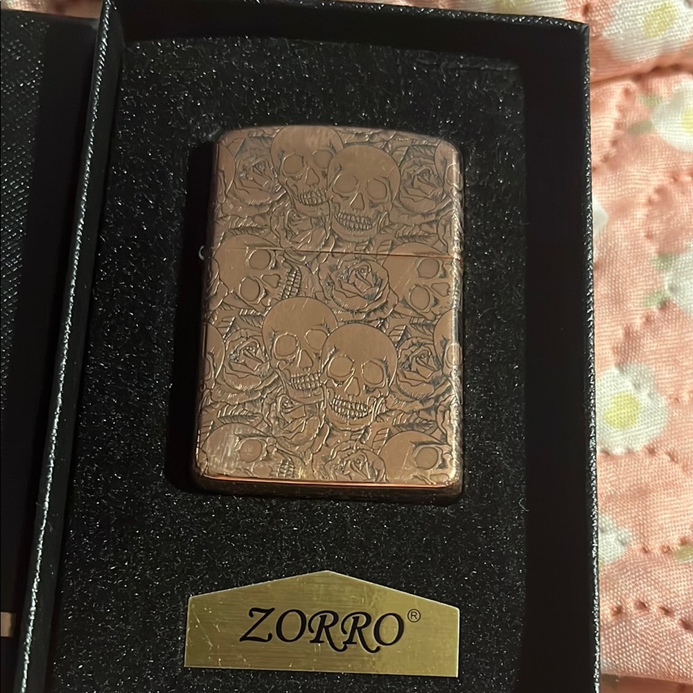 🔥 Skull and Rose Engraved zippo Lighter 🔥